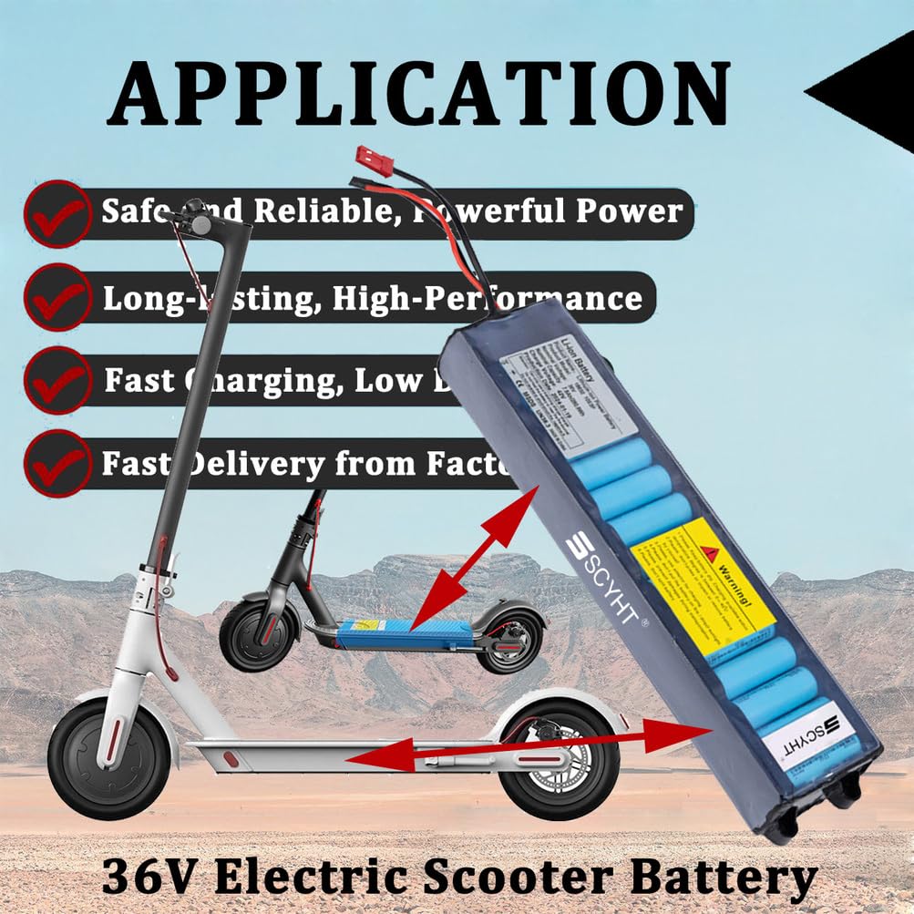 Batteria al litio 36V 7,8Ah 10,5Ah 6Ah Batteria di ricambio 10S3P Batterie per monopattini elettrici per M365 con BMS e porta JST per motori da 200W a 400W,36v10.5ah xt30