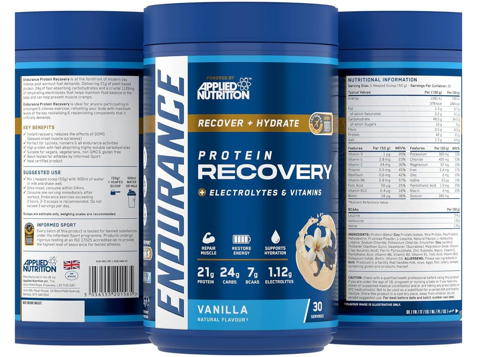 Applied Nutrition Recovery Vanilla 1.5Kg
