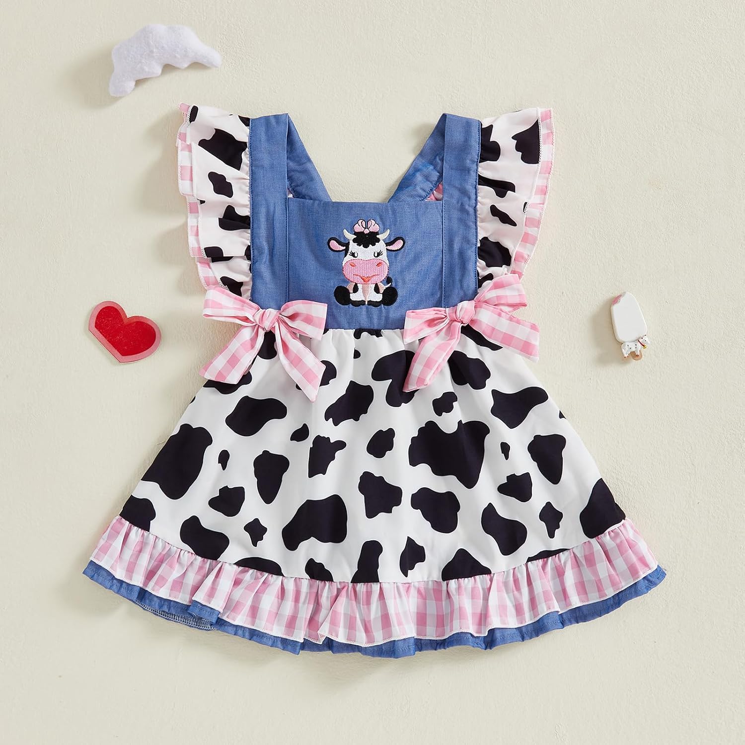 Baby Girl Cute Lapel Sleeveless Pocket Ruffle Party Mini Dress with Belt Toddler Summer Outfit