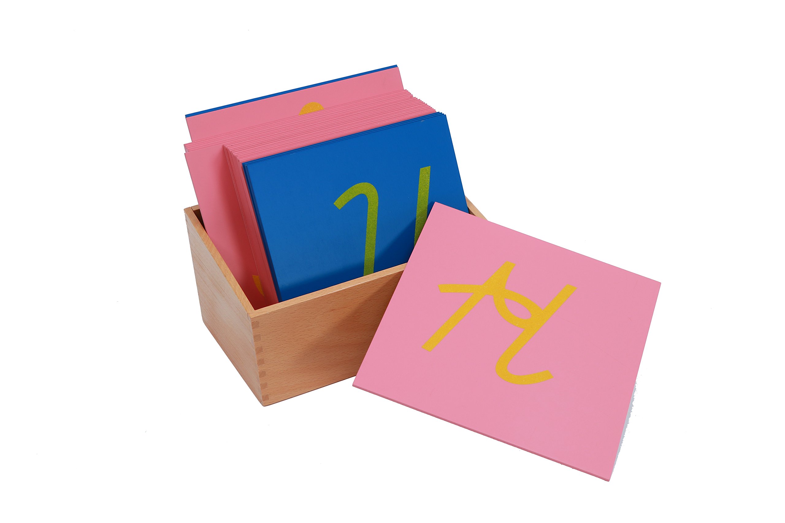 Adena Montessori Sandpaper Letters, Capital Case Cursive, with Box - Image 3
