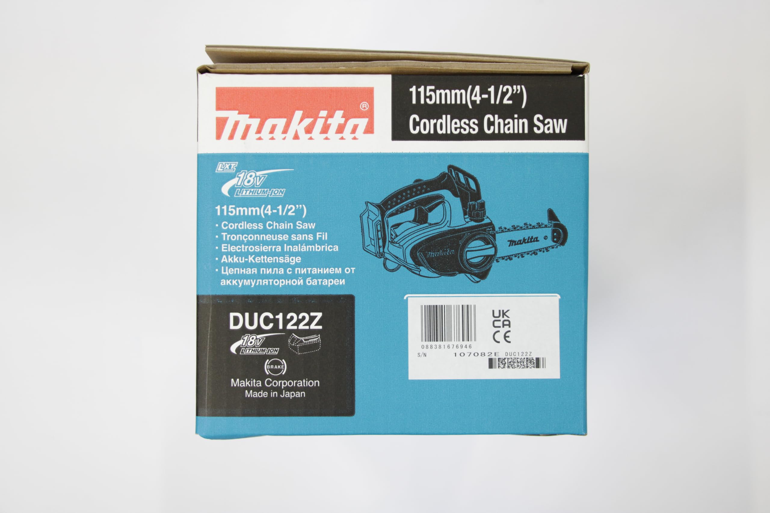 MAKITA DUC122Z - Sierra de cadena a bateria 18V litio-ion solo maquina sin cargador ni bateria