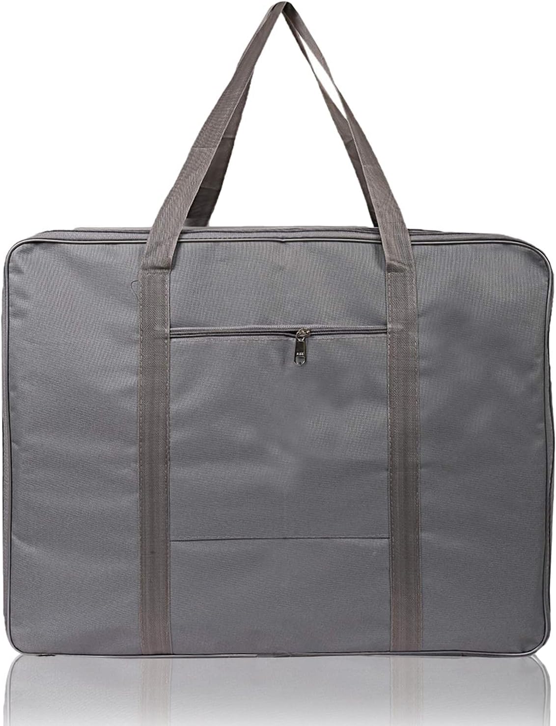 Jumbo Underbed Moisture Proof Storage Bag with Zipper Closure and Handle (grey)