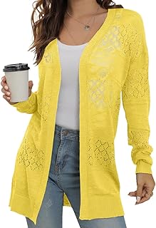 GRECERELLE Women's Lightweight Open Front Cardigan Crochet Long Sleeve Loose Casual Drape Sweaters Boho Summer Beach Coverups Price In India