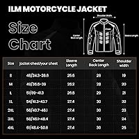 Vista 5 de ILM Chaqueta de motocicleta con armadura CE para hombres Enduro Touring Dualsport equitación resistente al agua textil todo clima B02