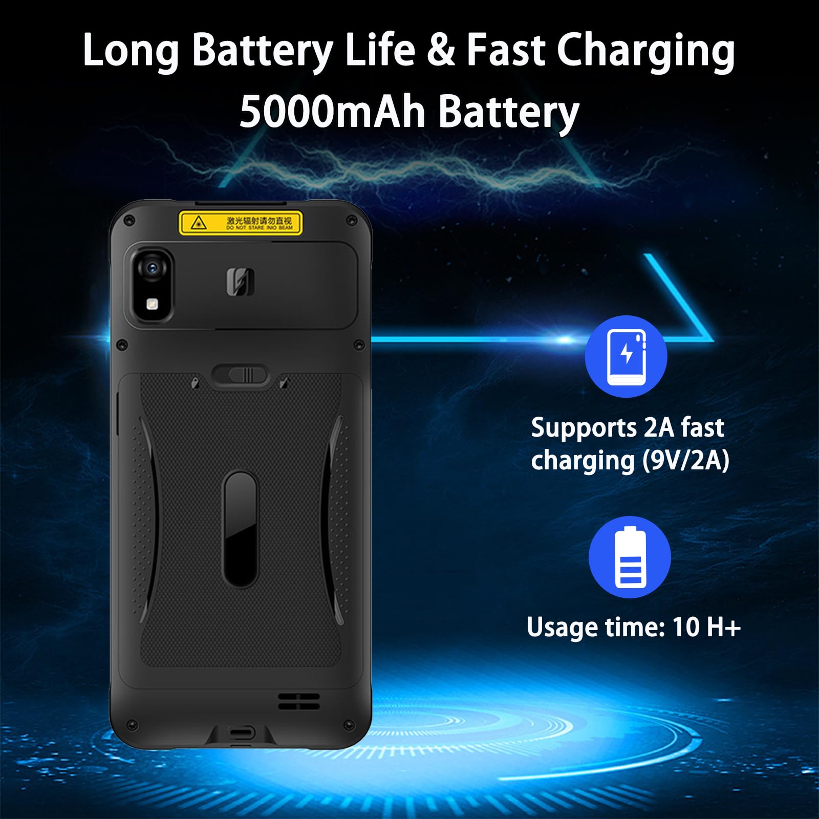 Scanner di Codici a Barre Android 15, PDA Industriale Rugged con Display Touch da 6,08", 4GB+64GB, Lettore 1D/2D, IP68, 4G/Wi-Fi 5/Bluetooth 5.2, Batteria da 5000mAh