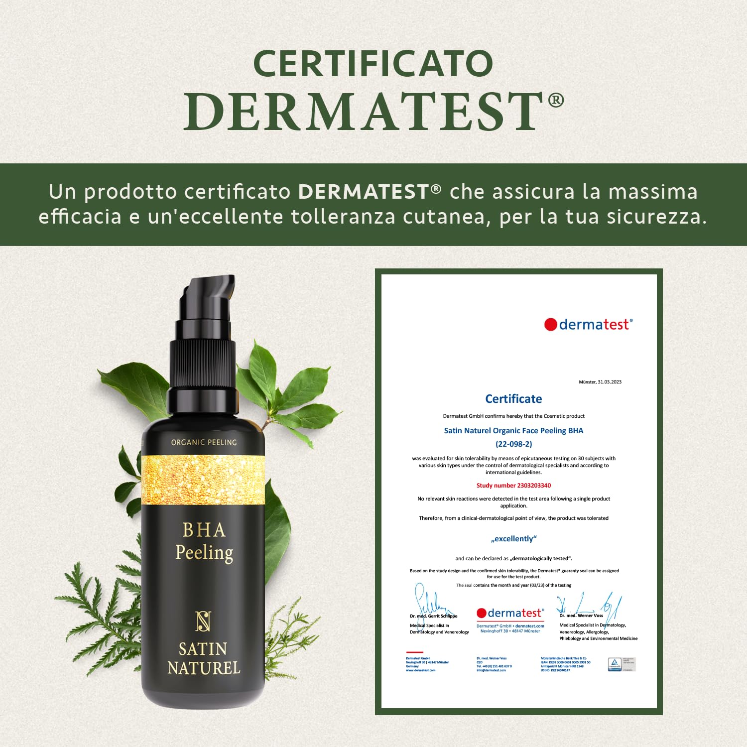 Satin Naturel Salicylic Acid 100ml – Esfoliante Viso con Aloe Vera, Oli Naturali e Tocopherol – Detergente Delicato, Idratante, Rivitalizzante e Nutriente per Pelle Sensibile e Normale