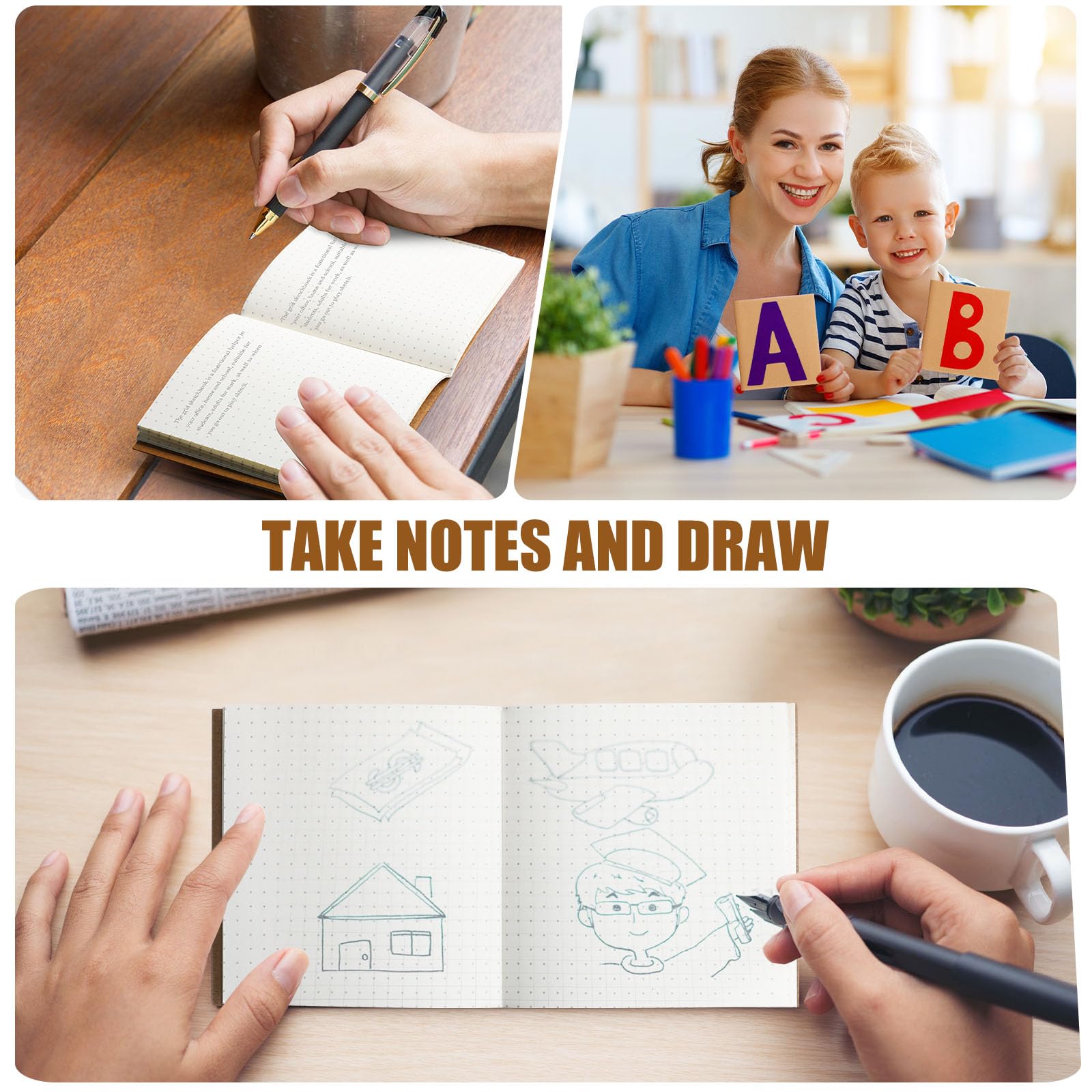 50 Mini Quaderni Kraft 10x10cm - Taccuini Tascabili Con Pagine Vuote, Ideali Per Appunti E Schizzi - Foto 11