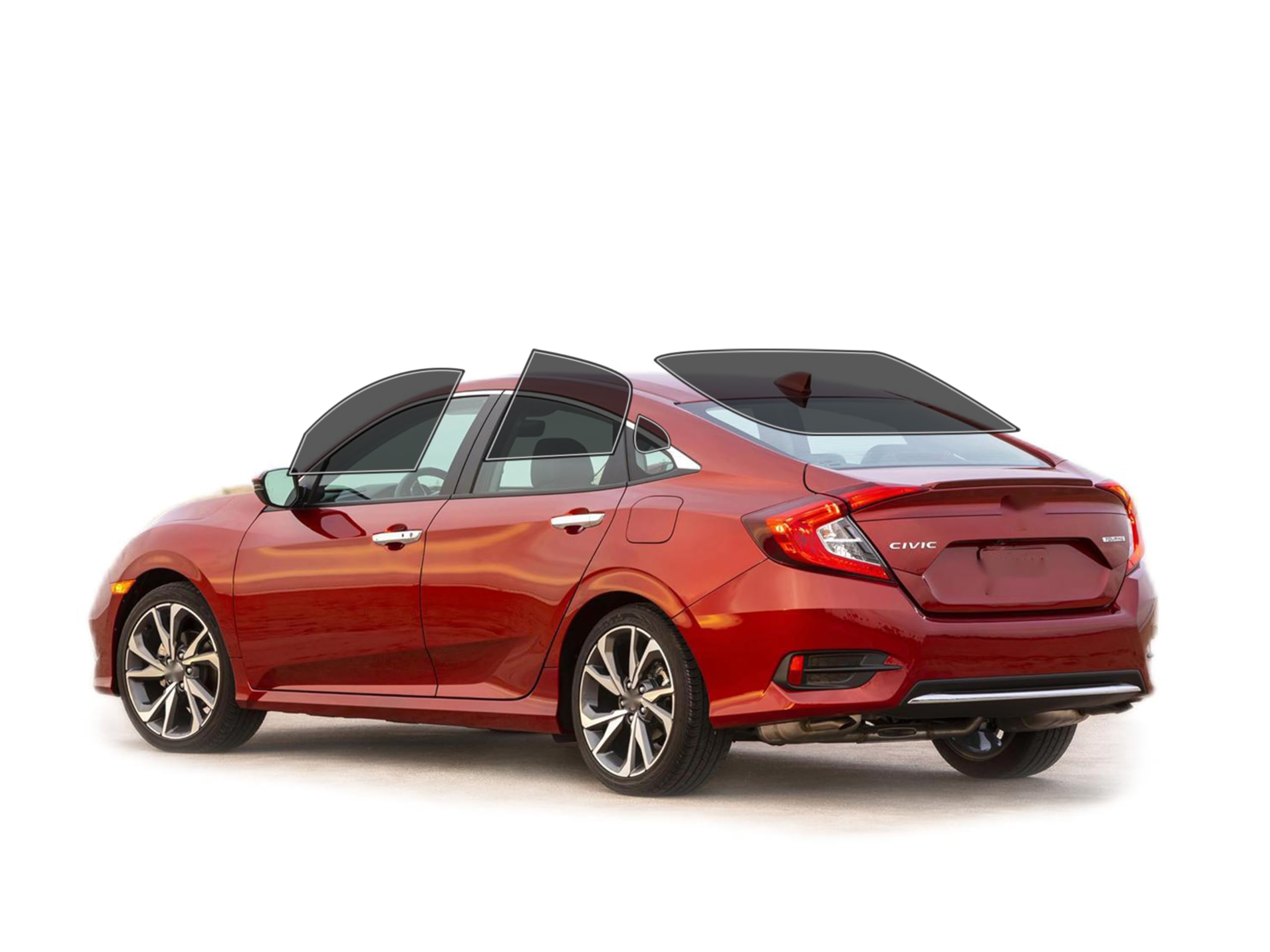 AUTOTEK Precut Windows Tint Film All Sides Cars Sun Blocking Protection Privacy Anti Shatter Glass 2 Ply Film Any Tint Shade kit for Honda Civic Sedan 2016-2021