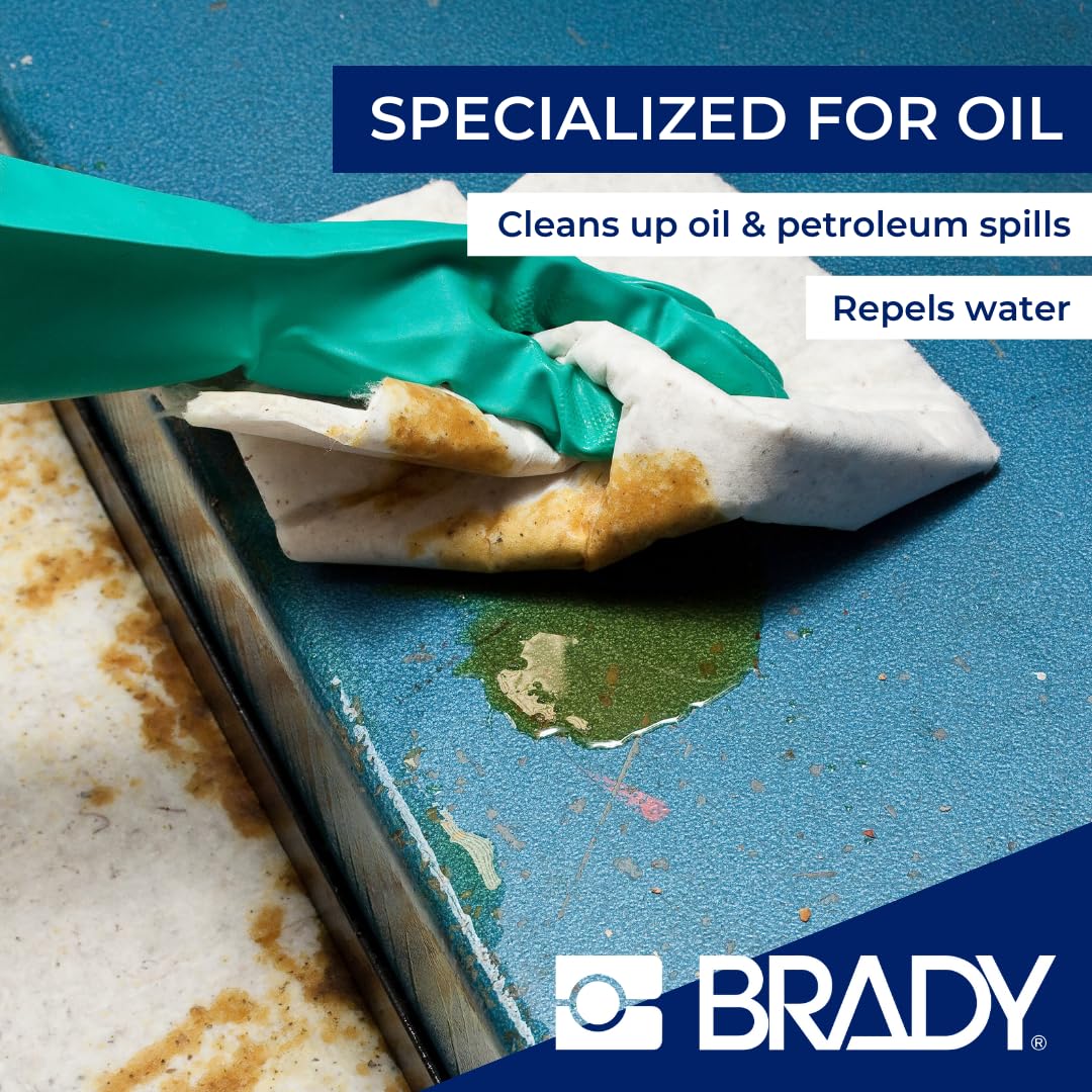Brady Sxt Oil Absorbent Sheet 400mm x 500mm Weiß 200 Stück
