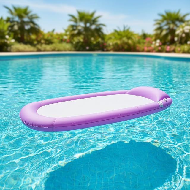 Foto 8 de 8 de BEST SPORTING Hamaca hinchable de agua con malla I Colchoneta de aire con red I Flotador para piscina y salón…