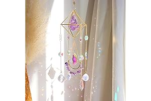 Amethyst Crystal Suncatcher: Illuminate Your Home with Healing Energy