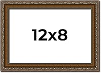 Vista 114 de Marco de fotos completo de madera dorada envejecida de 16 x 20 pulgadas con plexiglás acrílico UV, parte trasera de tablero de espuma y accesorios