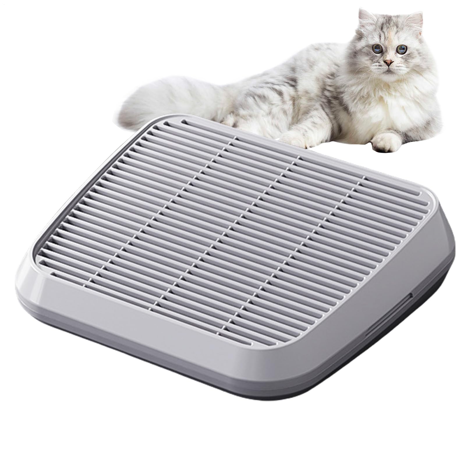 Litter Box Step - Double-Layer Cat Litter Mat With Raised Tray & Anti-Slip Design | Sand Control Ramp For Kittens, Elderly Cats, Indoor Stairs & Furniture, ABS Build