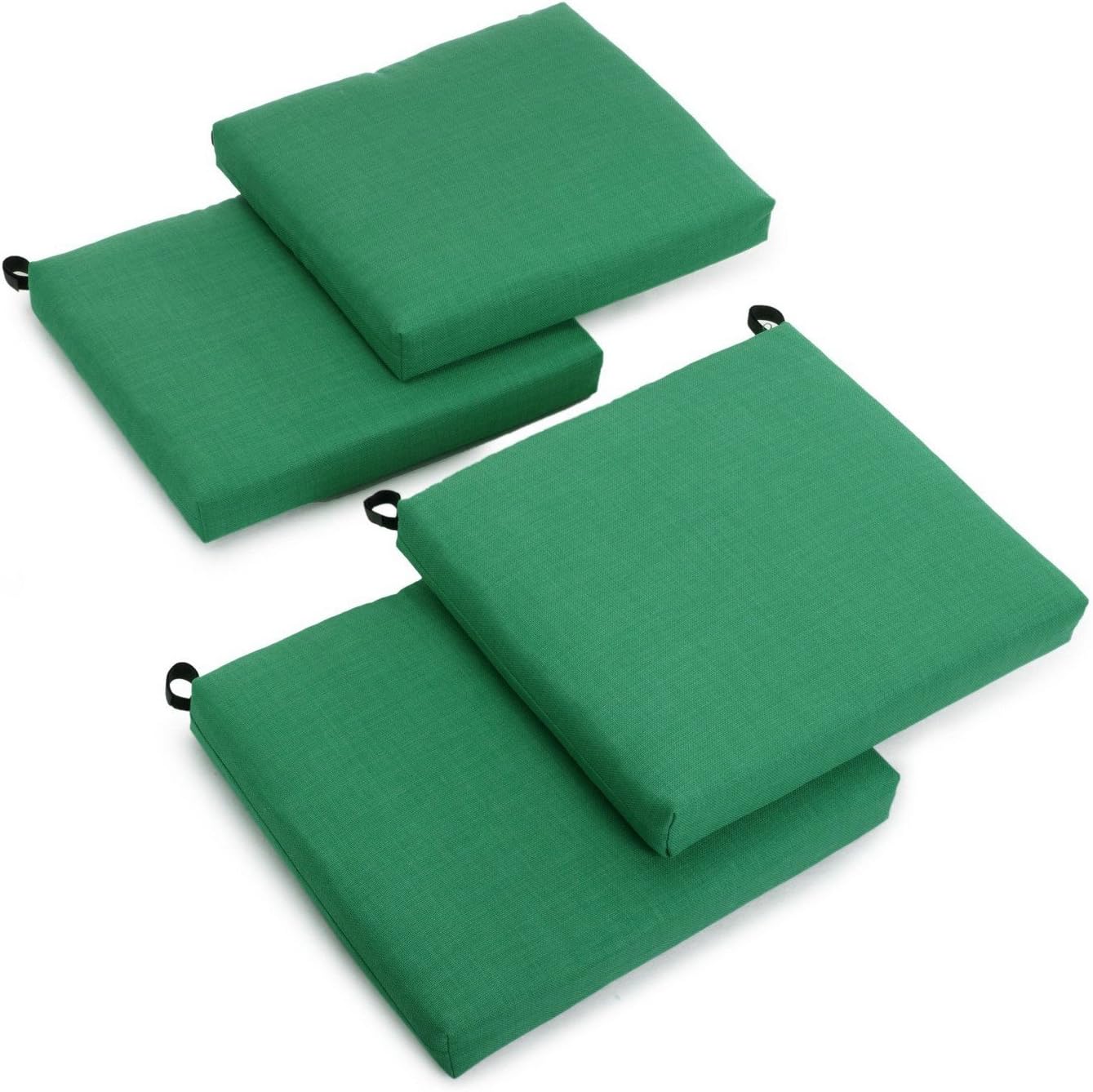 Blazing Needles Indoor/Outdoor Chair Cushion, 20 x 19, Aqua Blue 4 Count