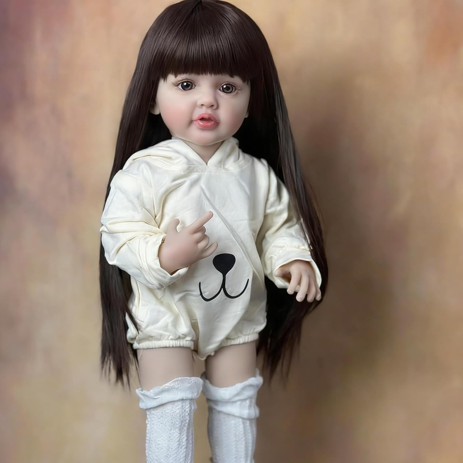 Reborn Baby 55cm 22inch Lifelike Girl Doll Toy Full Vinyl Body Princess Toddler Newborn Baby Birthday Gift