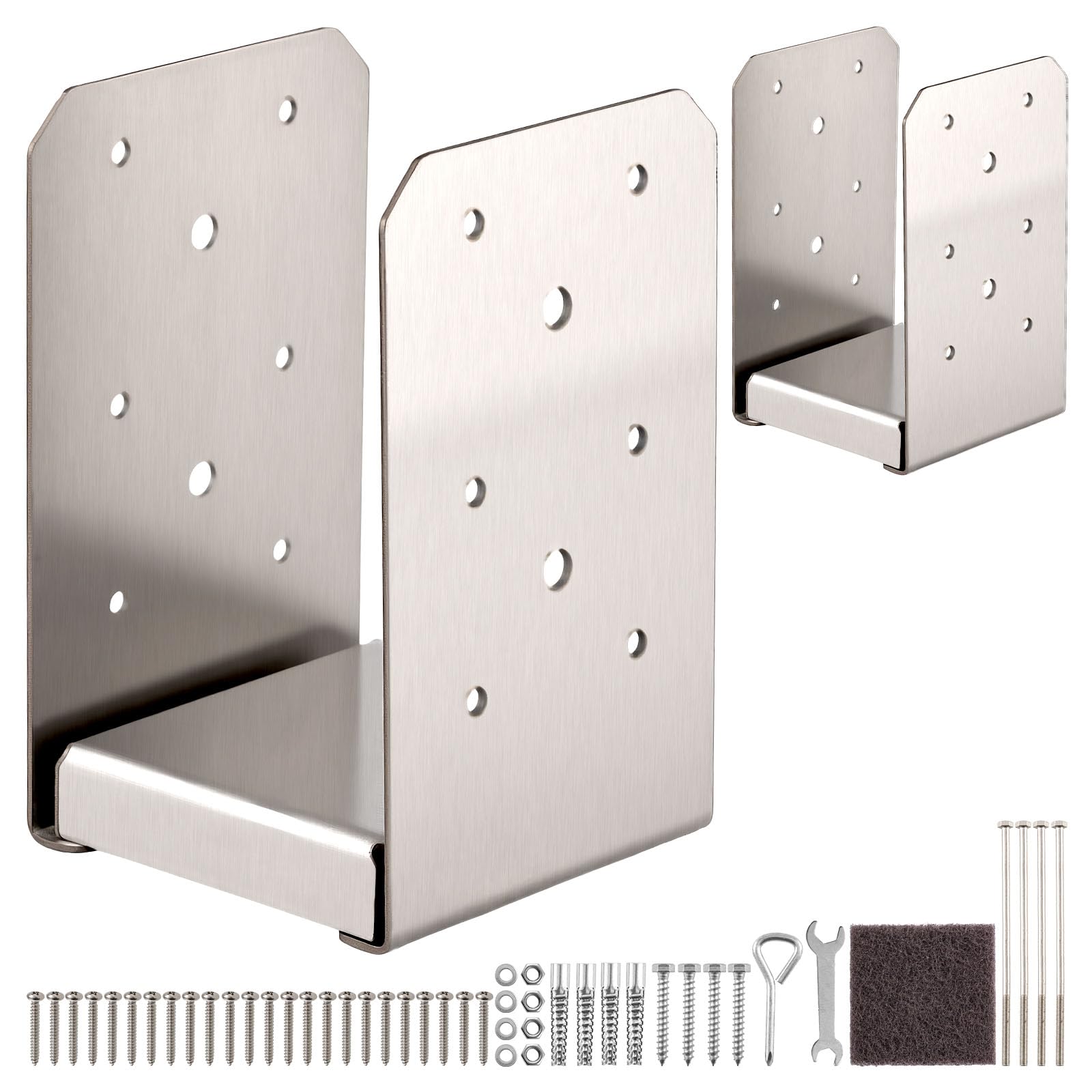 ManyiHome Stainless Steel Post Anchor 2 Pack