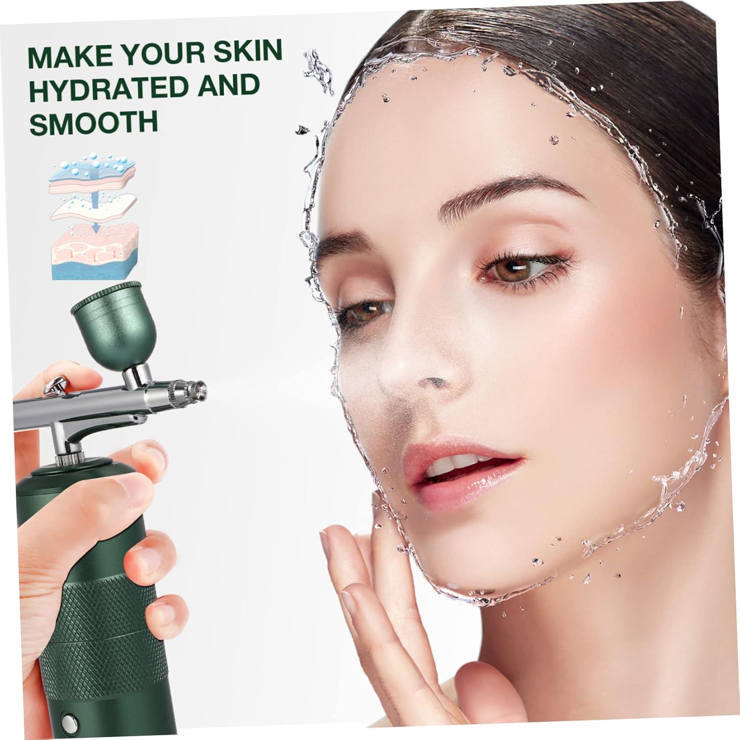 Tofficu Mini Handheld Airbrush Spray Kit Rechargeable Compressor for Makeup Nail Art Tattoo and Model Painting Fine Mist for and Nutrient