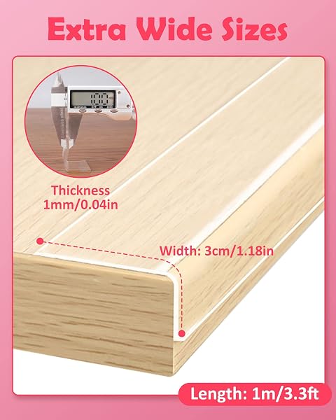 Loiion 1m Protector Esquinas Pared, Transparente Protector Muebles Bebe, Pre-Adhesivo Extra Fuerte Cinta Nano Tape, Multifuncional Protectores para Esquinas y Bordes (1mm de Grosor) - 5
