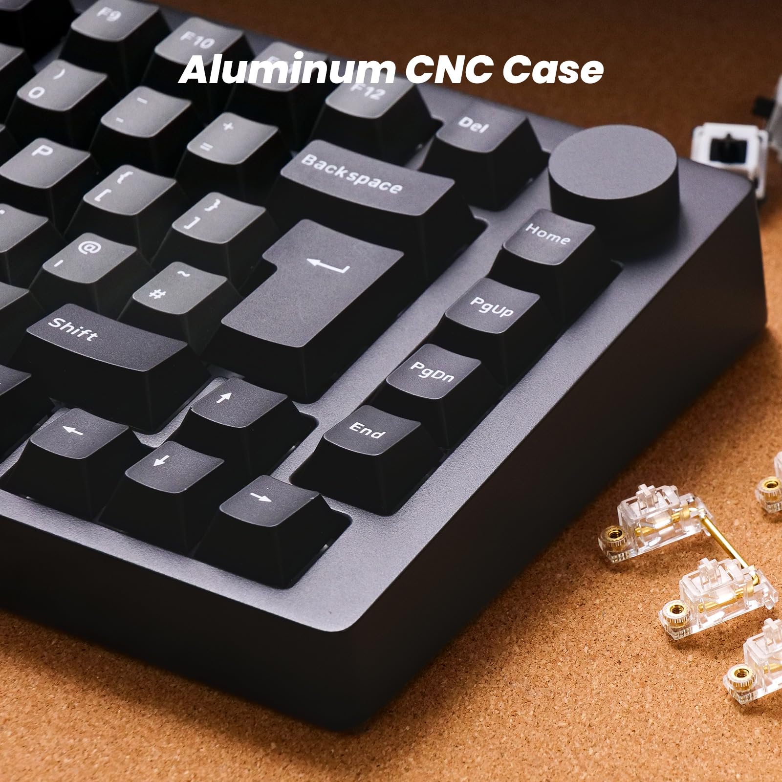 MONSGEEK M1V5 TMR Tastatur Aluminium 8000Hz Magnetisch ISO DE QWERTZ Layout | RT0.01mm, Gasket Mount,2,4 GHz kabellos/BT5.0/USB-C kabelgebunden für Spiele/Büro(Schwarz & Silber)