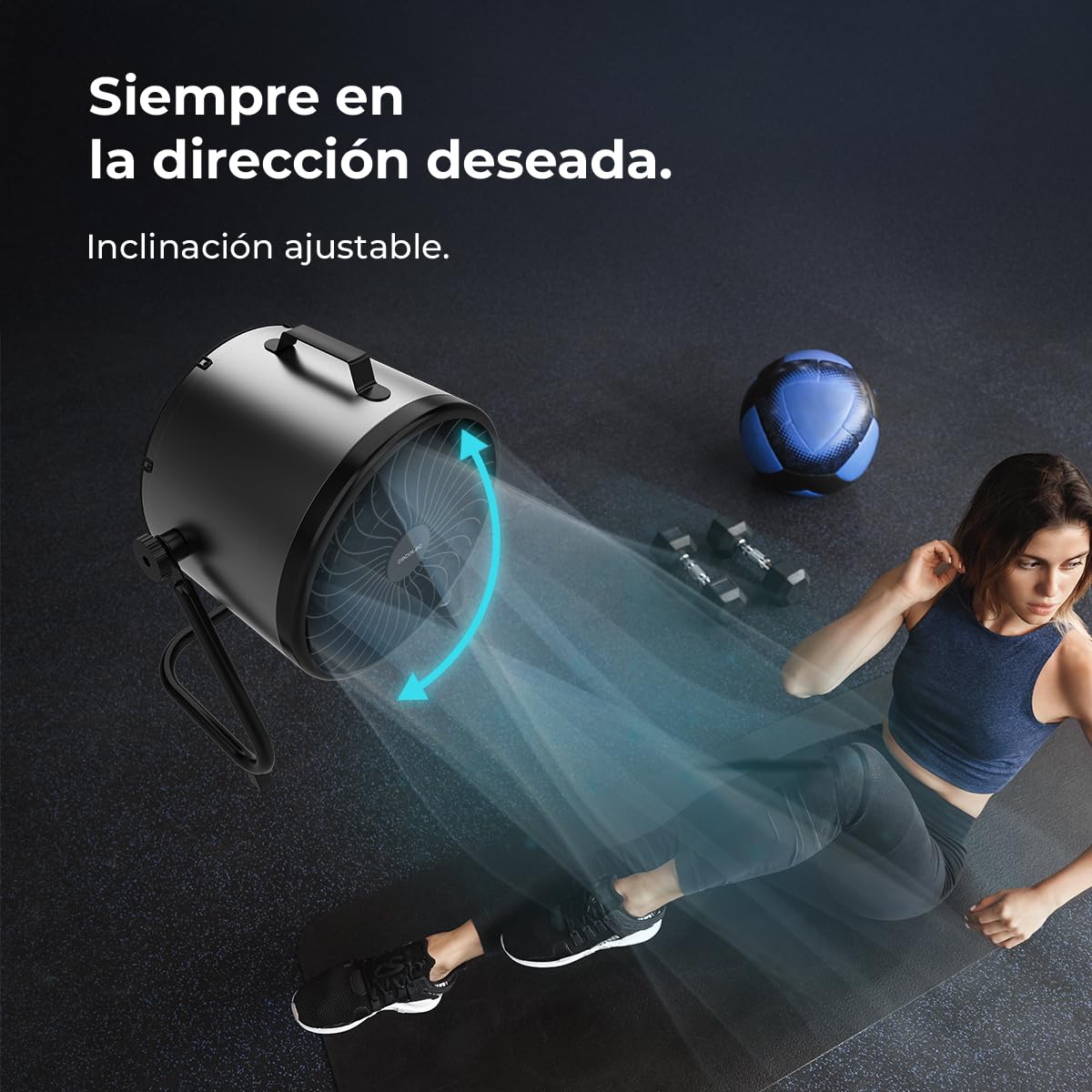 Cecotec Ventilador de Suelo Industrial Proindustry Flowcannon. 140W, Carcasa Metálica, 3 Velocidades, 1300Rpm, Flujo de Aire 4800m³/h, Rejilla De Protección, Diseño Estable, Inclinación Ajustable