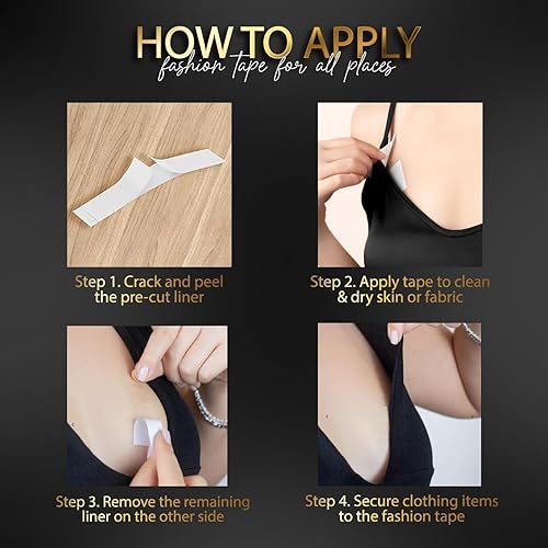 Miniatura 8 de Cintas de doble cara para ropa, cinta de tela de moda para ropa, cuerpo, todos los tonos de piel