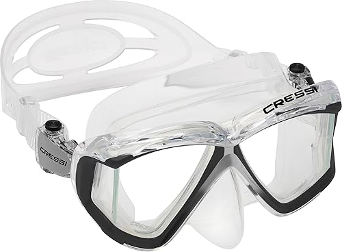Cressi Perfect View - Máscara de buceo y snorkel en silicona pura y cómoda - Disponible con diferentes lentes panorámicas - Liberty diseñado en