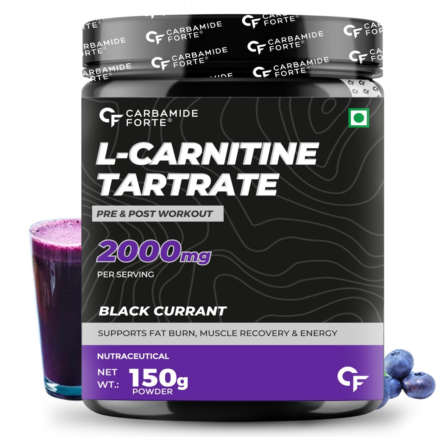 Carbamide Forte L Carnitine Powder For Men & Women | L Carnitine Tartrate Fat Burn & Muscle Recovery | L-Carnitine Powder Pre & Post Workout Supplement | Mango Flavour - 150g — Amazon image 14