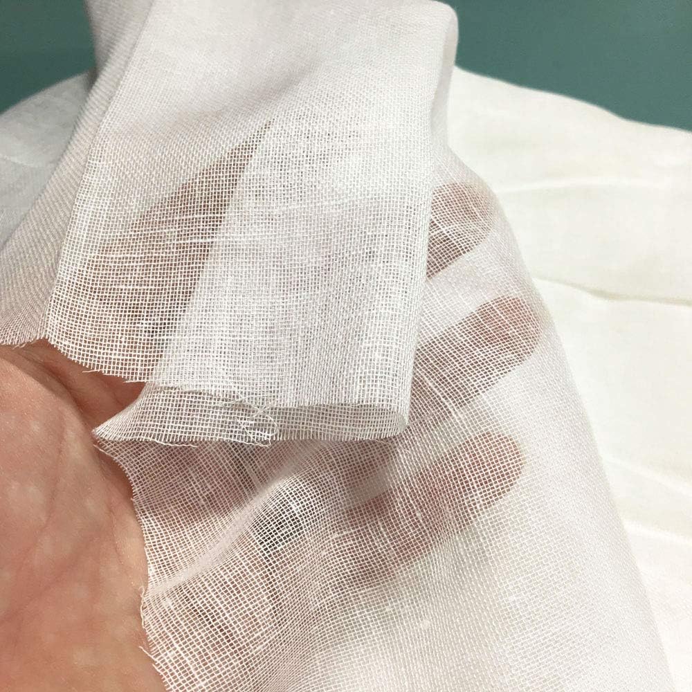 White Tobacco Cloth Cotton Fabric Lightweight for Wedding Decor by The Yard by JCS