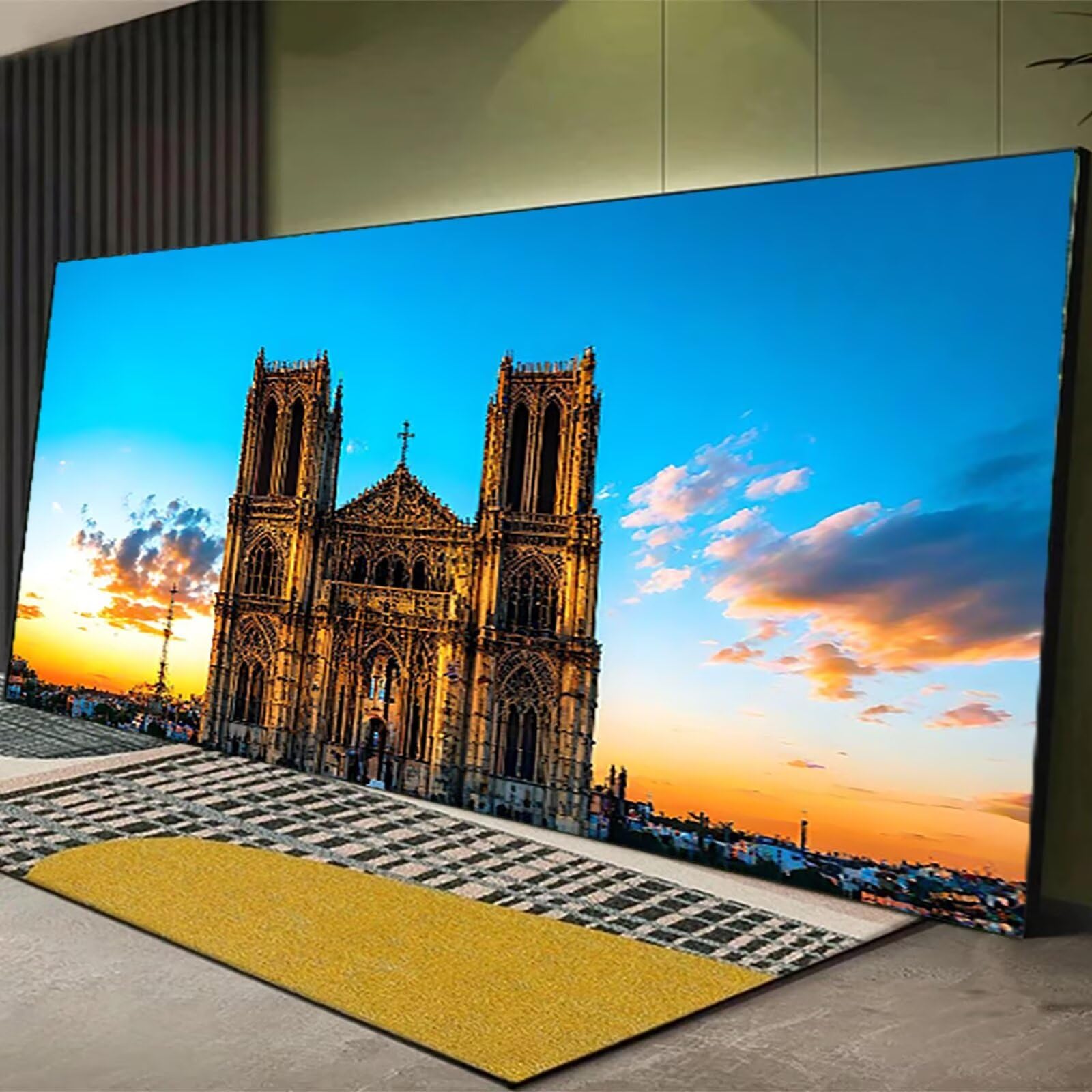 Malen nach Zahlen Kinder Paris, Malen Nach Zahlen Erwachsene, Geschenke für Mädchen Junge Bastelset, Malen nach Zahlen Notre Dame | Malen nach Zahlen Ohne Rahmen, (60x120cm) Bastelset Erwachsene W-1