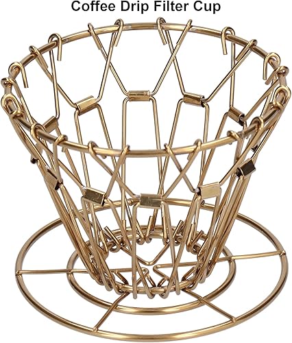 Miniatura 9 de Gotero plegable de acero inoxidable para verter sobre café, portátil y reutilizable para el hogar, la oficina, al aire libre, viajes y campamentos