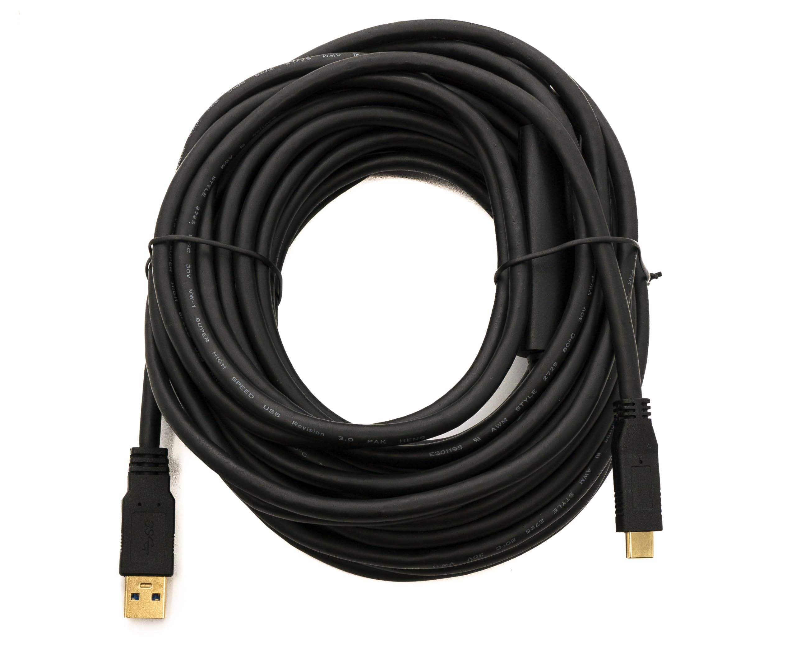System-S Cavo USB 3.1 12 m tipo C maschio a 3.0 A maschio ripetitore adattatore 5 Gbps 100 W in nero