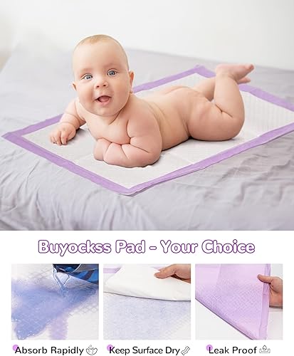 Miniatura 5 de Cambiadores desechables para bebé, paquete de 100 almohadillas desechables para bebé, ultra suaves, impermeables, cambiadores de pañales de 13 x 18