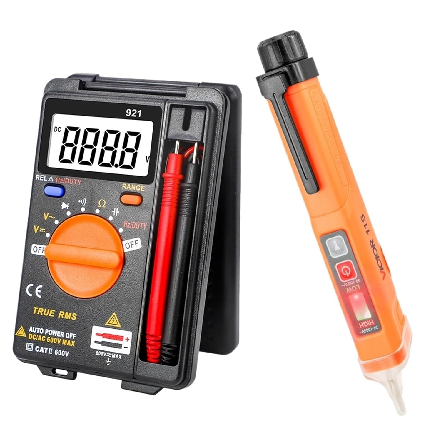 Mini Analog Multimeter Tester w Buzzer 4000 Count Handheld Voltage Current Meter Ammeter High Resistance Measurement