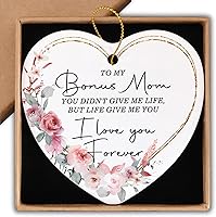 Vista 1 de Regalos de cumpleaños para mamá de hija e hijo, adorno de recuerdo con placa de corazón, regalo para el día de la madre, cumpleaños, Navidad