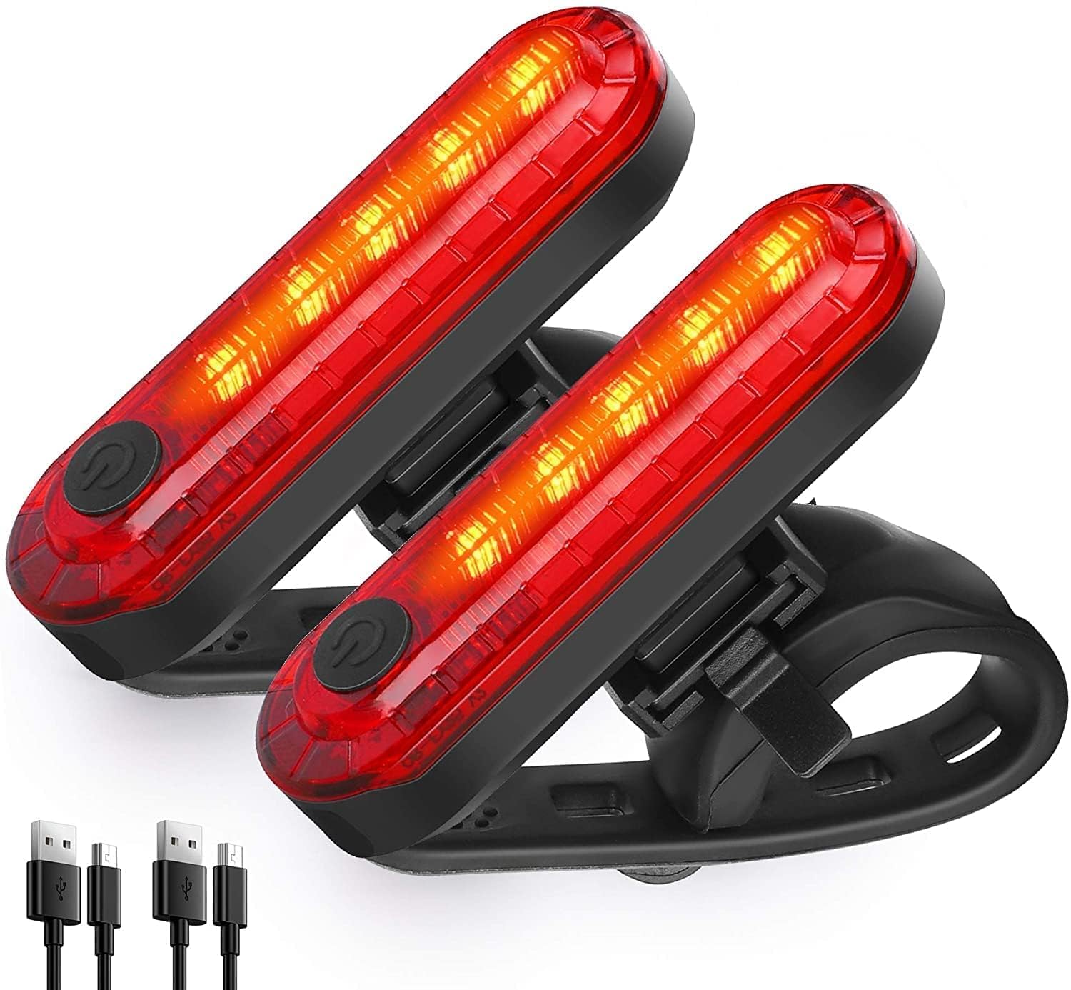 RP MALLLED Rear Bike Tail Light 2 Pack, Ultra Bright USB Rechargeable Bicycle Taillights, Waterproof Bike Back Light for Cycling Helmet Safety Warning Strobe, 4 Light Mode Options-image-11