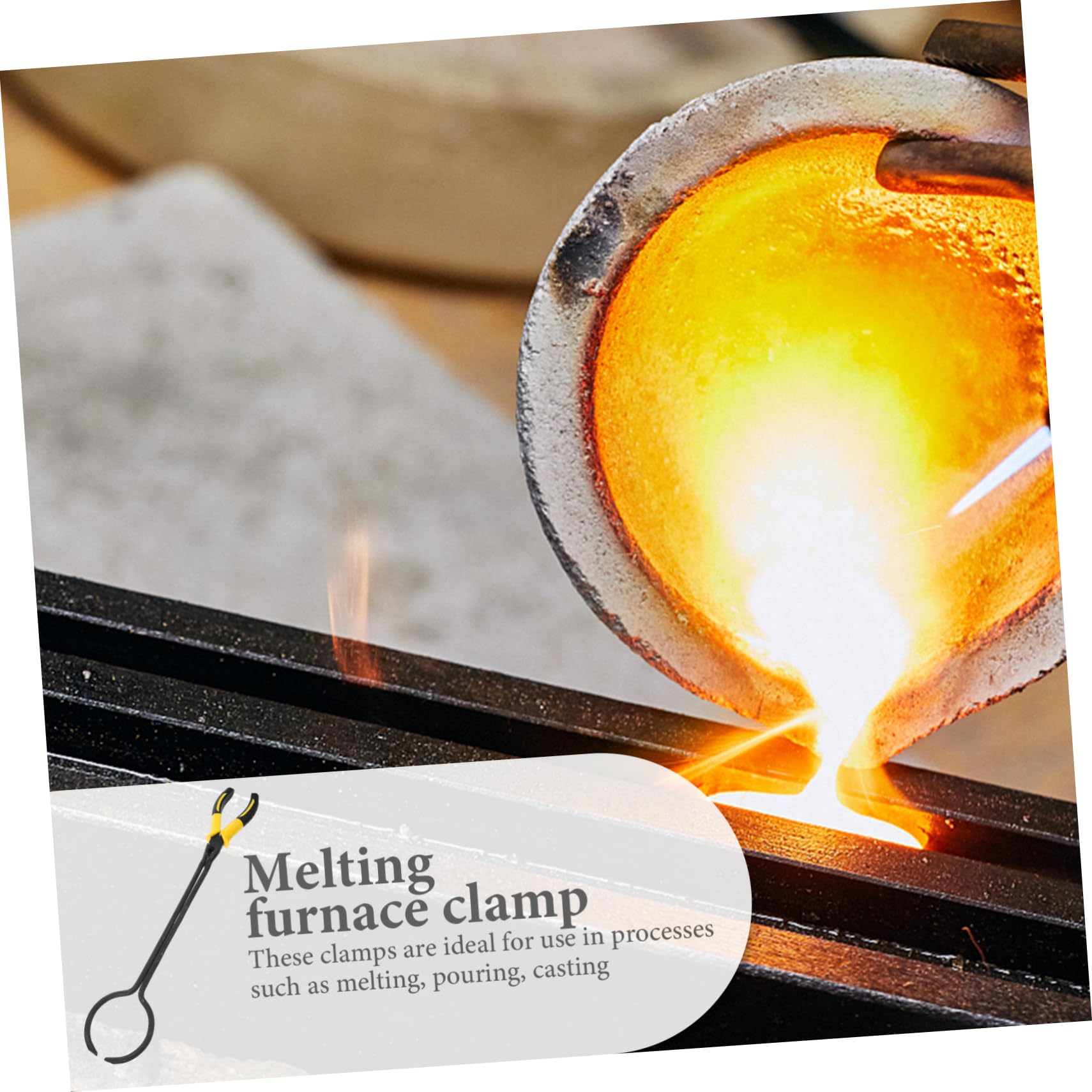 GLEAVI 4stücke Crucible Tong Clamp Ergonomische Tiegelzange Für Metallgießarbeiten Geeignet Für Schmuckschmelze Mit Rutschfestem Griff Leicht Und Handlich Optimale Kontrolle Bei Hohen