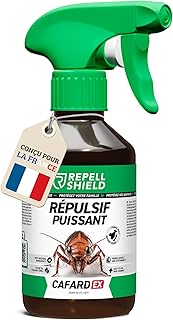 RepellShield® Anti Cafard Naturel pour Cuisine & Salle de Bain - Non Tachant, Parfum Agréable, Sans DEET - Aux Huiles Essentielles - Usage Intérieur & Extérieur - Protection Longue Durée, 250ml