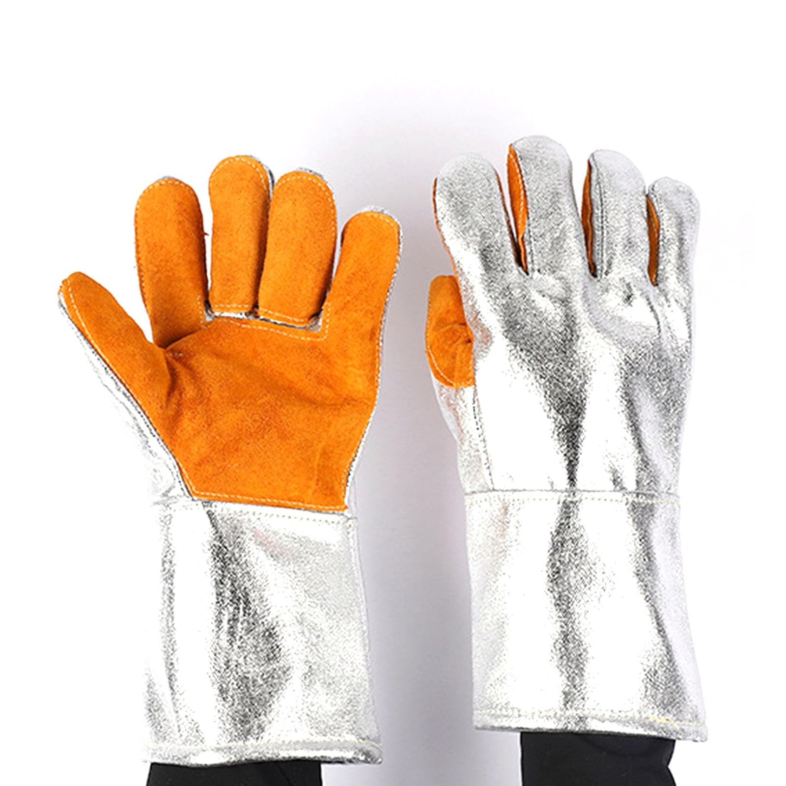 Gants de soudage, résistants à la chaleur et au feu, 500 °C, gants de barbecue pour griller, four, soudage par bâton, porte-pot, anti-épines pour travaux de cour