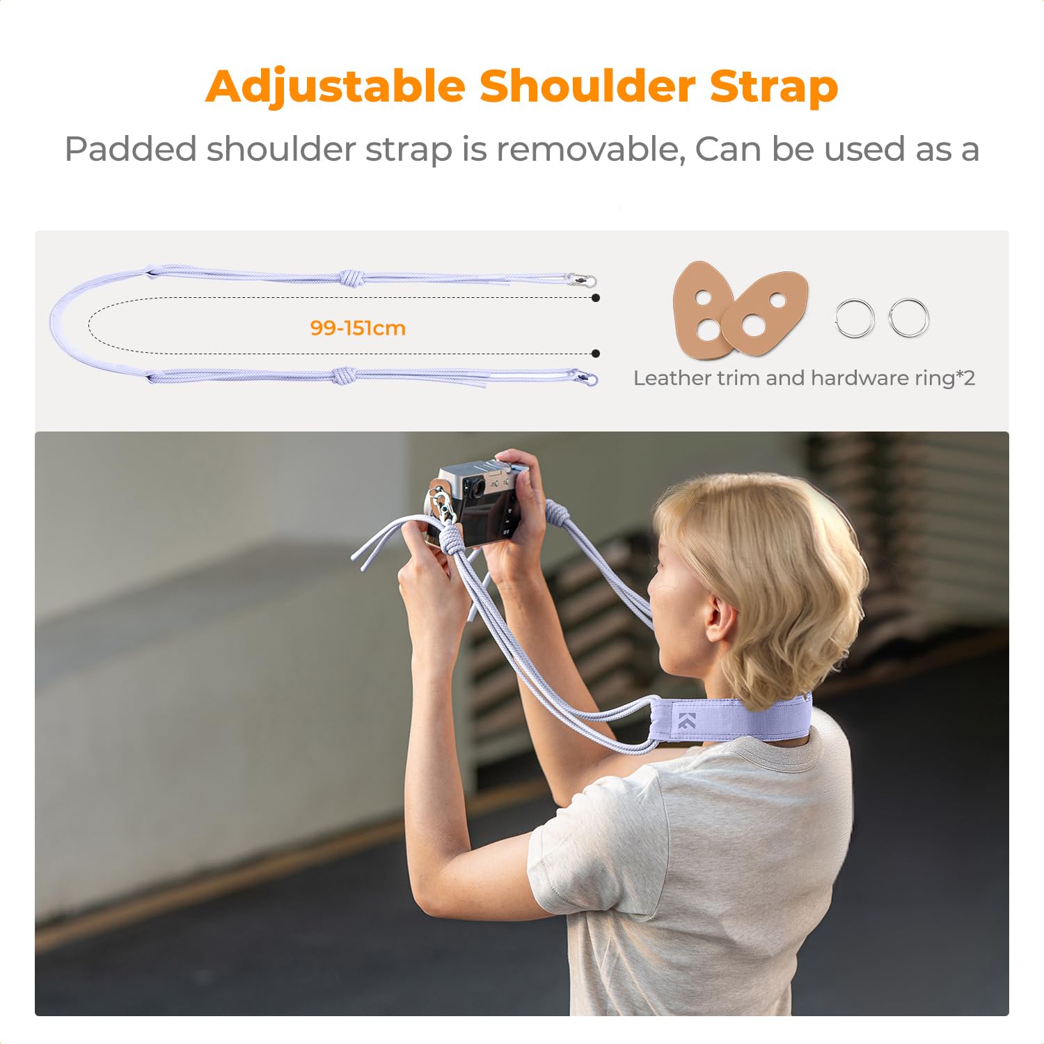 K&F CONCEPT Bolsa Camara Fotografica, Moda Bandolera Camara, Bolso Bandolera Ligera Camera Bag, Bandolera Ajustable para Cámara Fotográfica Adecuado para cámaras SLR/DSLR Púrpura