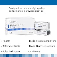 Vista 3 de McKesson Pilas alcalinas de 9 V, 9 voltios, larga duración, 10 unidades, 1 paquete
