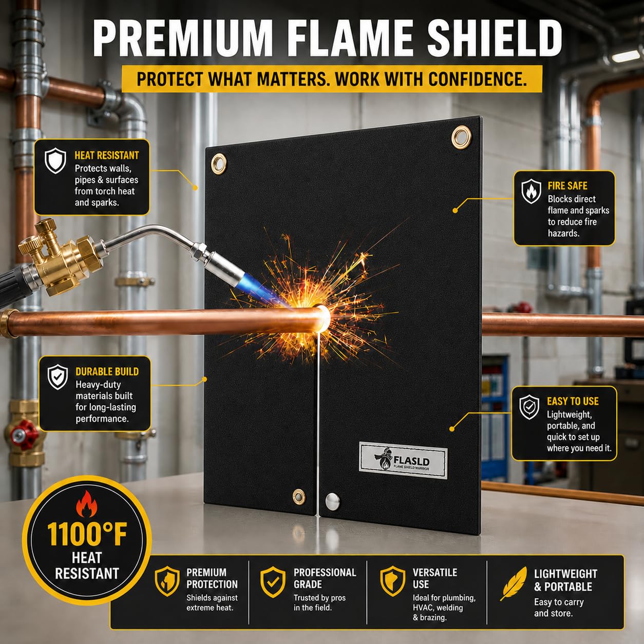 FLASLD Welding Blanket - Heat Shield for Soldering -8