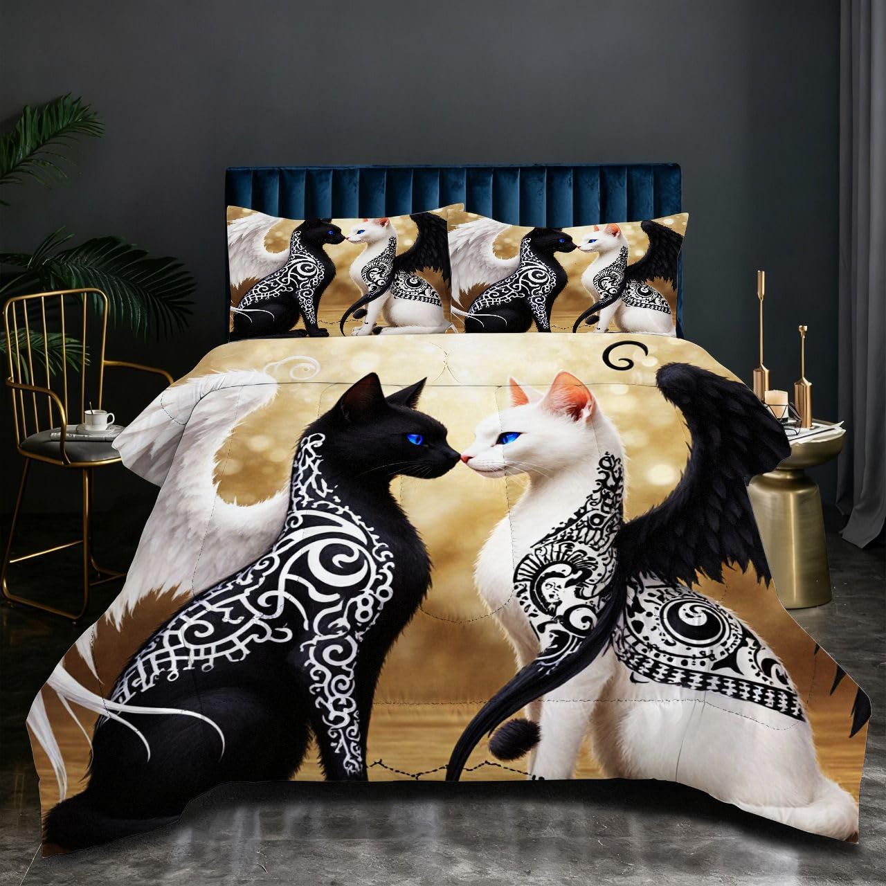 Couette double 180x200 cm en tissu haute qualité et confection robuste avec ses 2 taies 65x65
