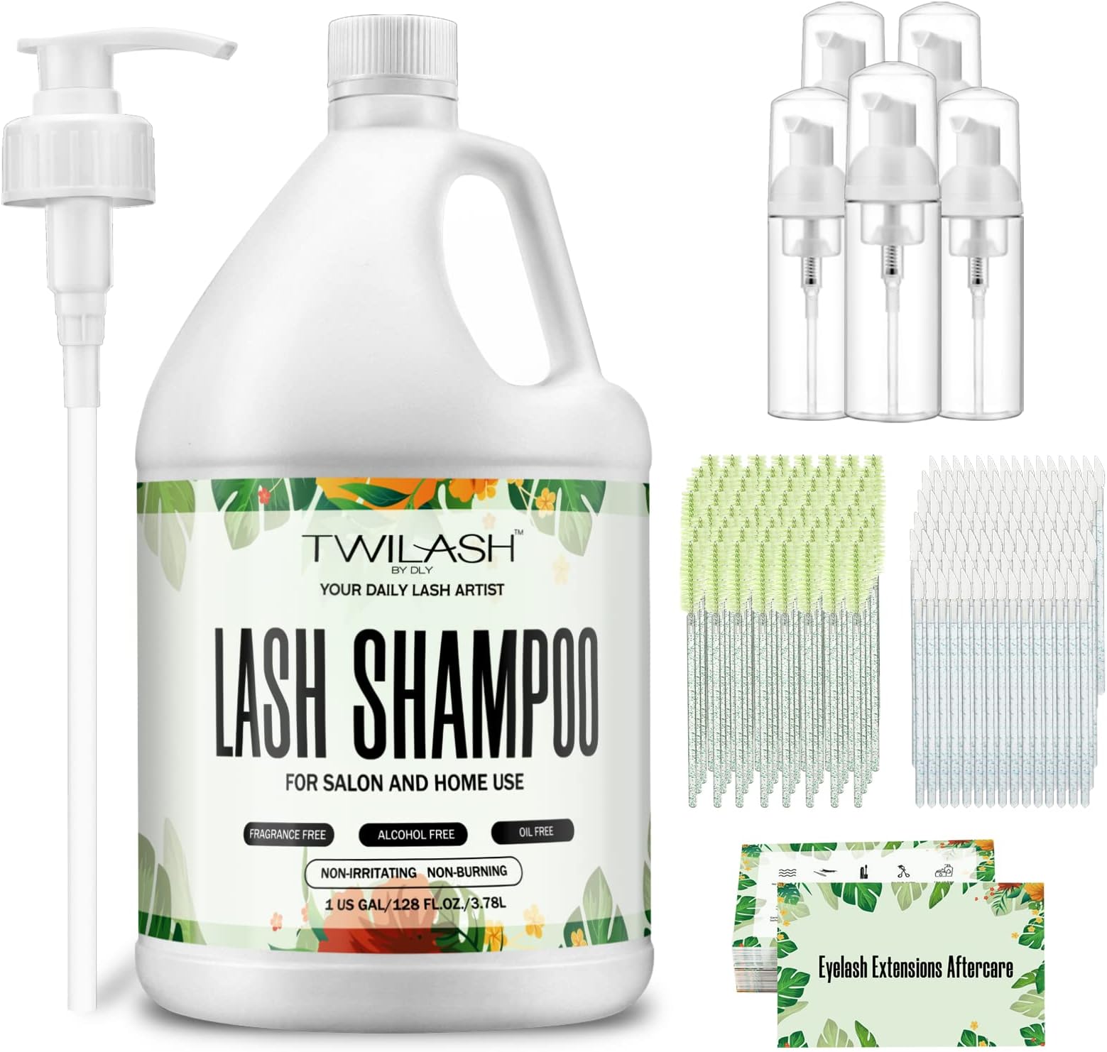 Lash Shampoo Bulk, Eyelash Cleanser for Extensions 1 Gallon