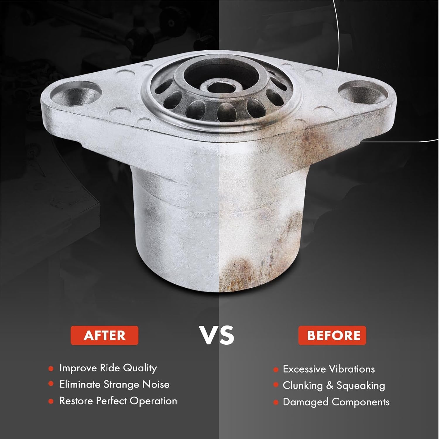 A-Premium Rear Driver or Passenger Suspension Strut Mount Compatible with Volkswagen Passat 2001 2002 2003 2004 2005 L4 1.8L 2.0L V6 2.8L FWD