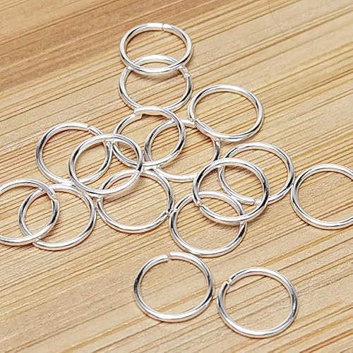 Miniatura 3 de Chenkou Craft 1 caja de 6 tamaños, 2000 piezas de anillo de salto abierto y anillo de joyería de llavero de 0.15 a 0.394 pulgadas con 1 herramienta