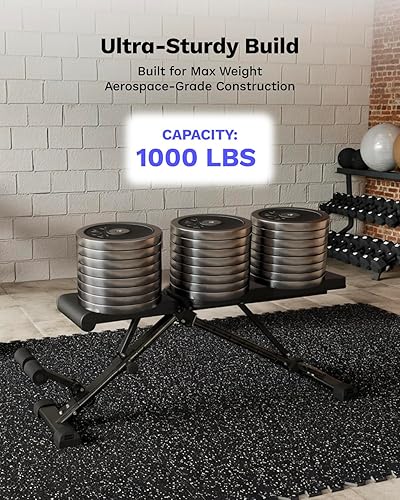 Miniatura 4 de AIRHOP Banco de pesas ajustable mejorado, prensa de banco para entrenamiento de cuerpo completo, ahorro de espacio de plegado rápido, banco de