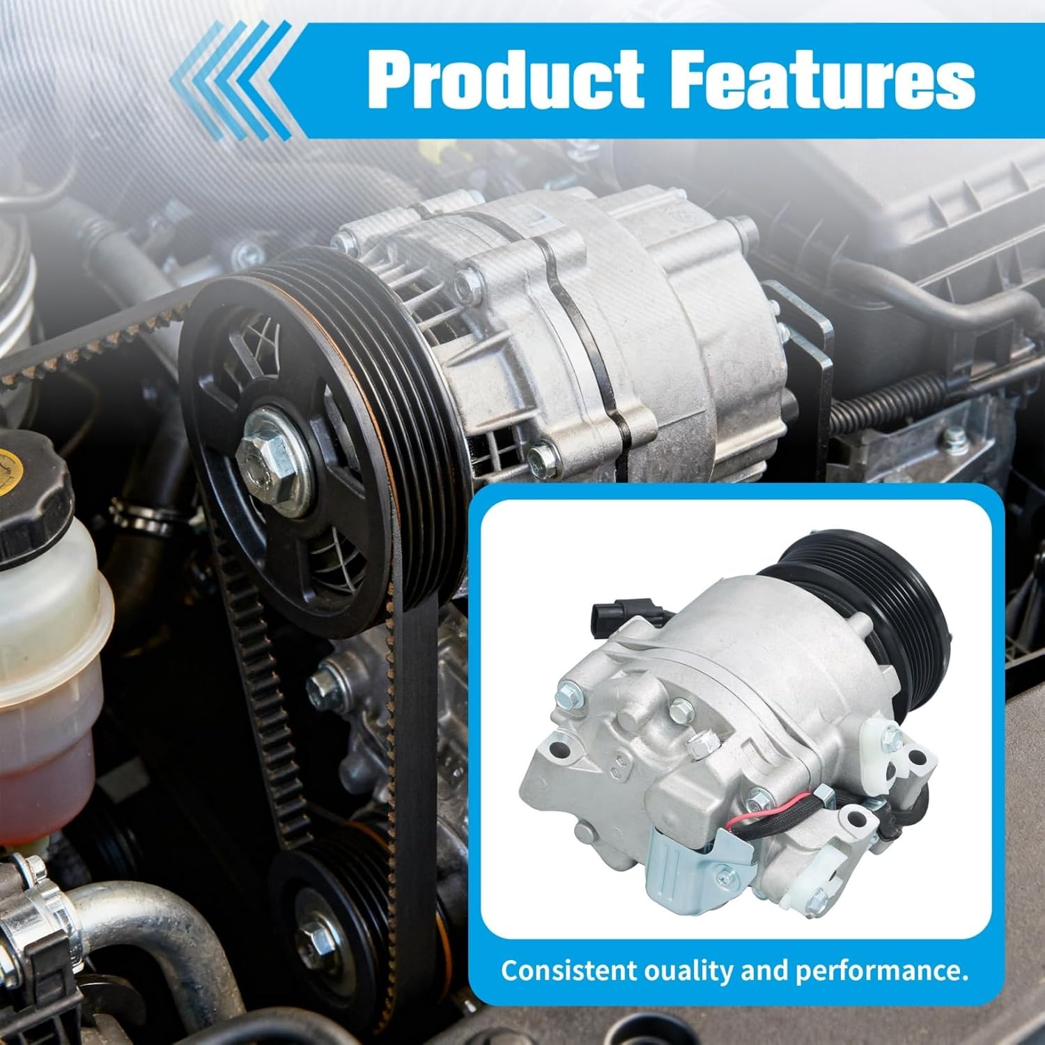 AC Compressor with Clutch Replacement for Civic 1.8L 2006 2007 2008 2009 2010 2011 CO 4918AC
