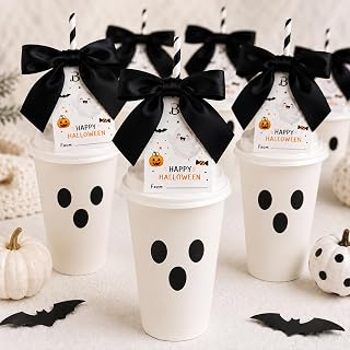 24PCS Halloween Classroom Favors Non Candy Bulk Lollipop Stationery Kit | with Erasers Notepads Stickers for Kids Halloween Goodie Bags Party Gifts
