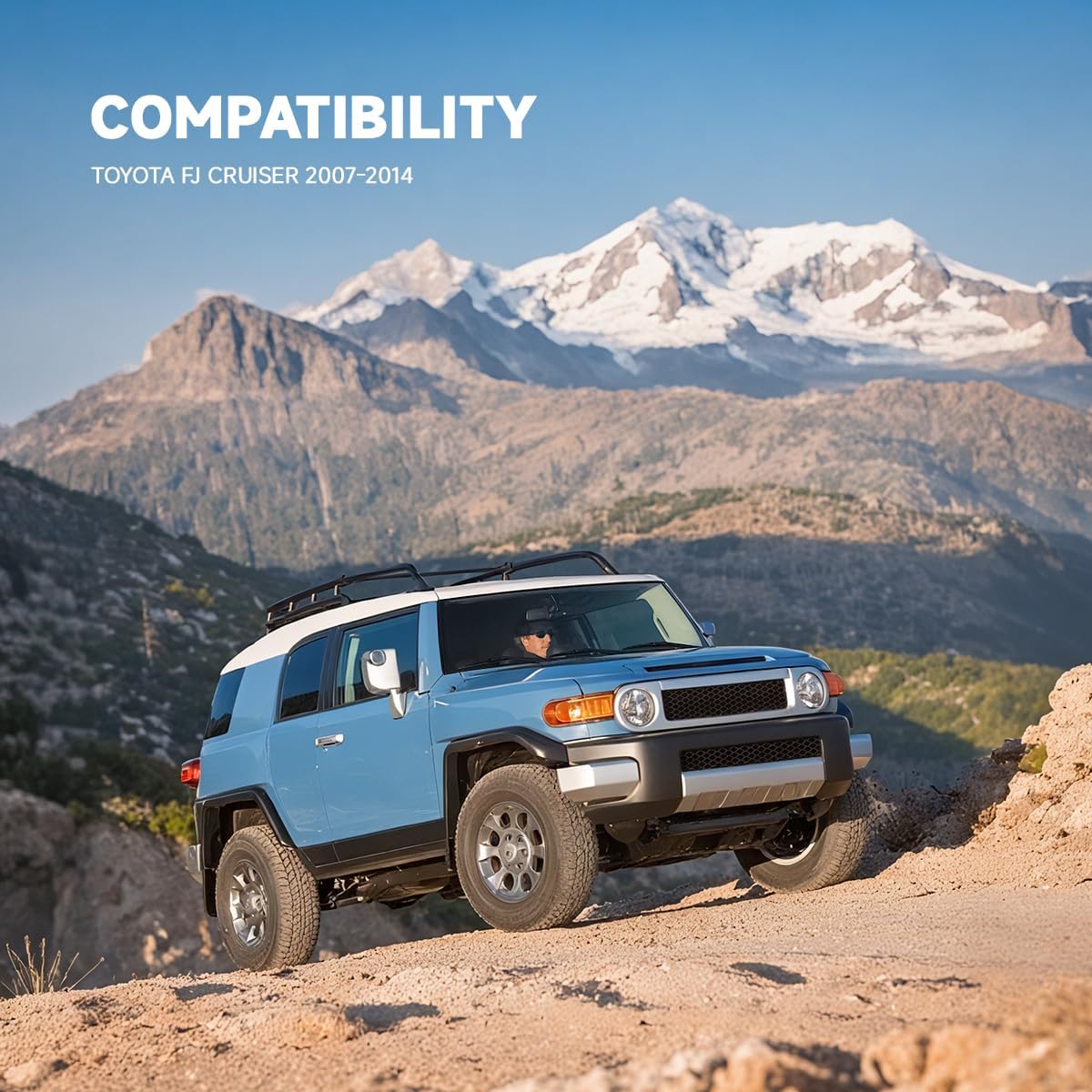 Outside Heated Mirror Glass Driver Side Compatible With Toyota FJ Cruiser 2007-2014, OEM Replace# 8796135870