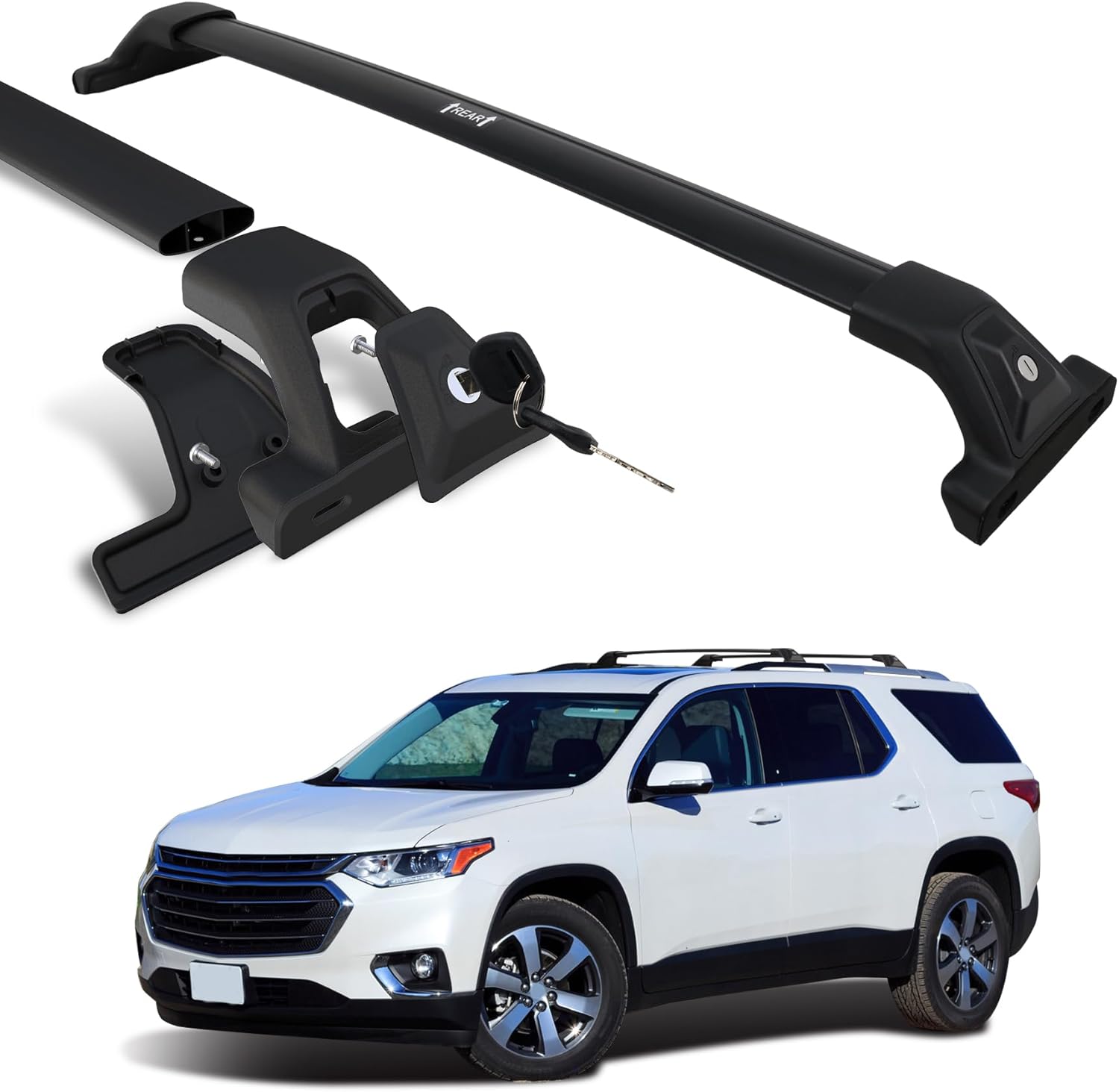 Fits 2018-2021 Chevy Traverse, Upgrade 265 LBS Lockable Roof Racks Cross Bars for, Heavy Duty All Aluminum Rooftop Accessories